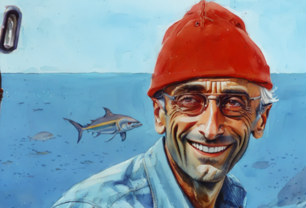 ilustracion Jacques cousteau